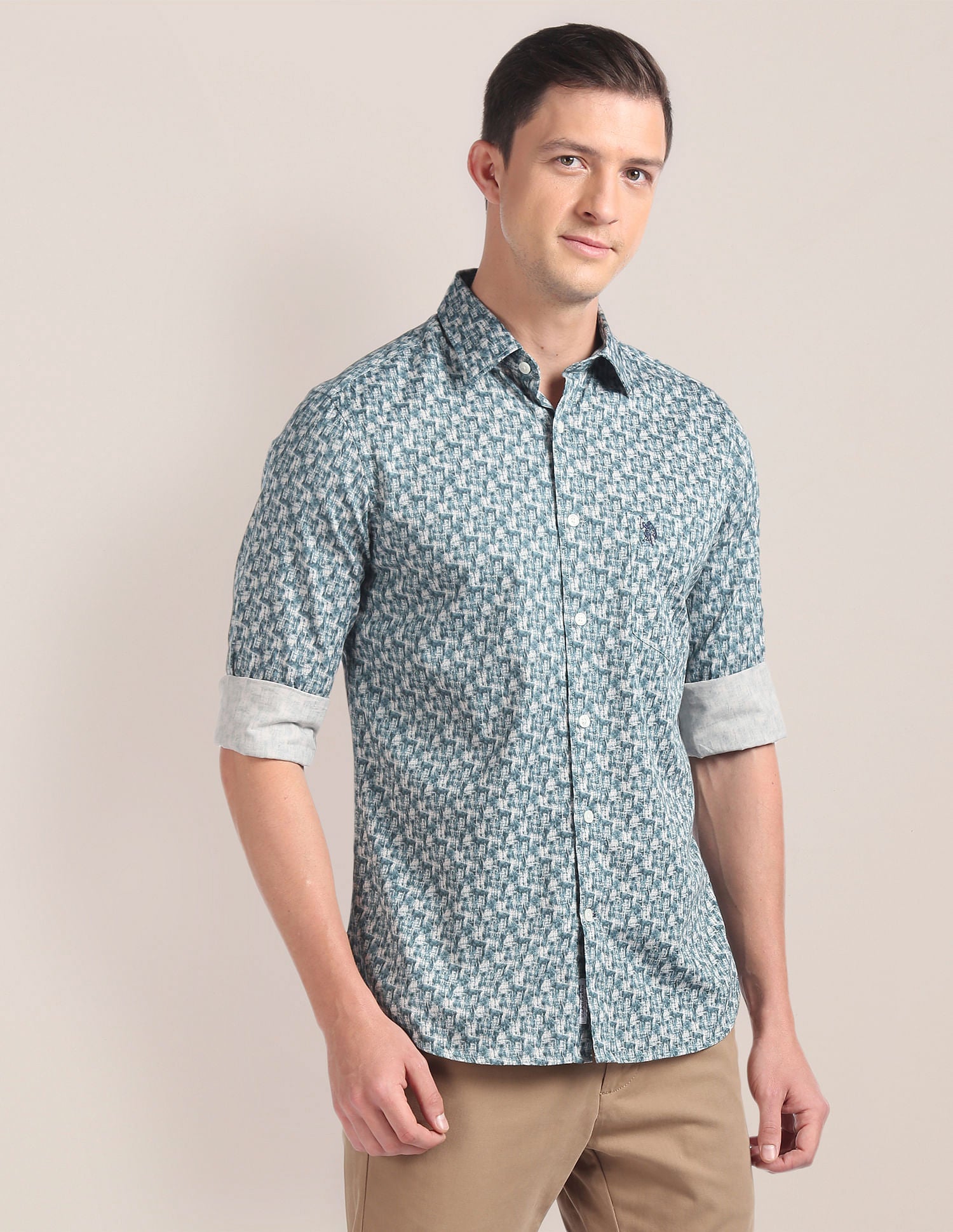 Abstract Print Cotton Twill Shirt (Copy)