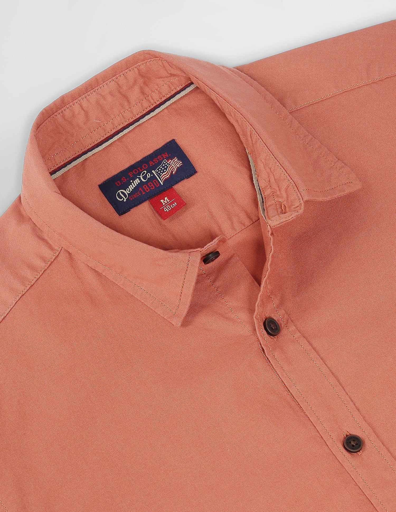 Abstract Check Twill Cotton Casual Shirt Orange - uspoloassn-test.in | Large