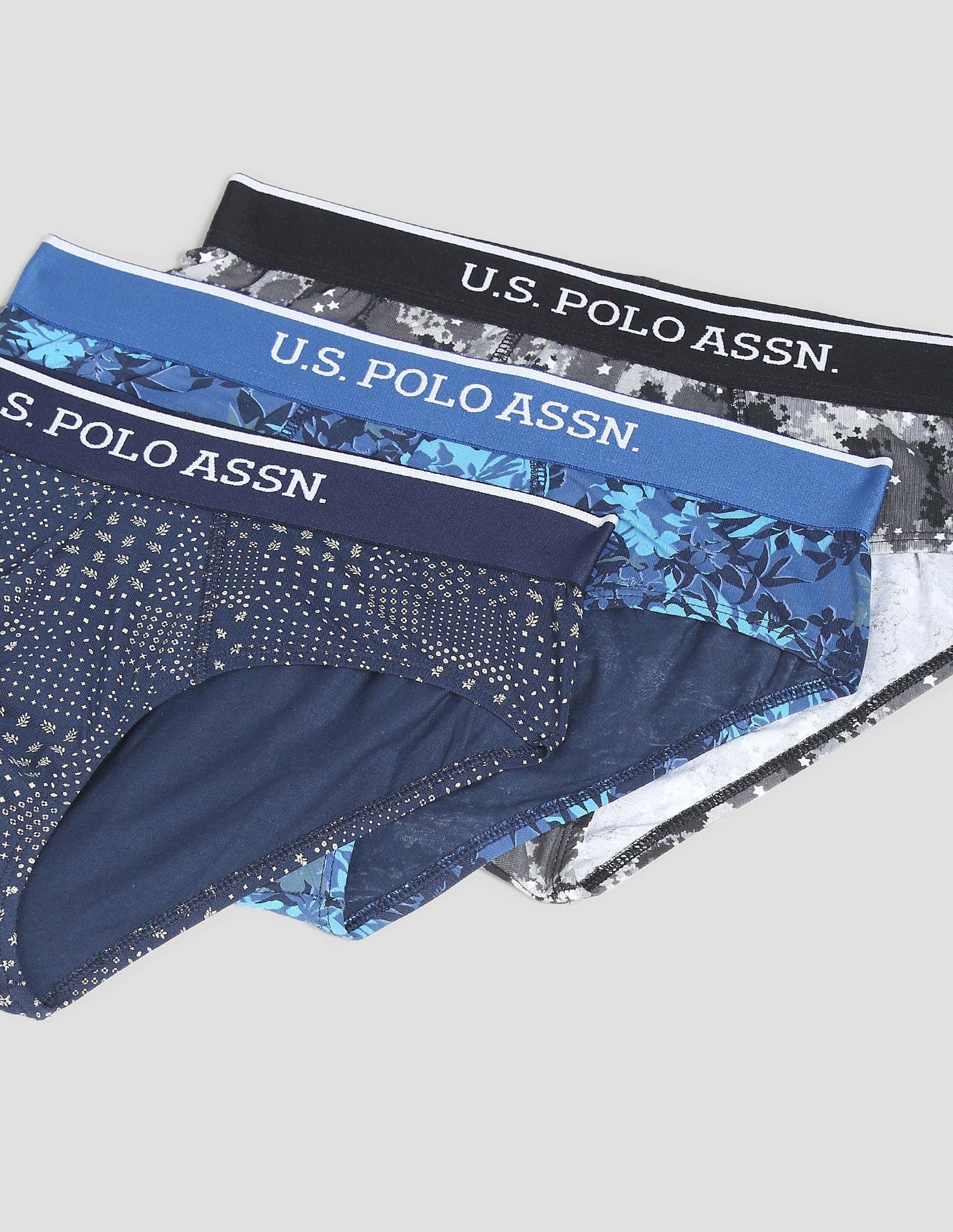 Abrasion Free Printed EB01 Briefs - Pack Of 3 Assorted - uspoloassn-test.in | Large
