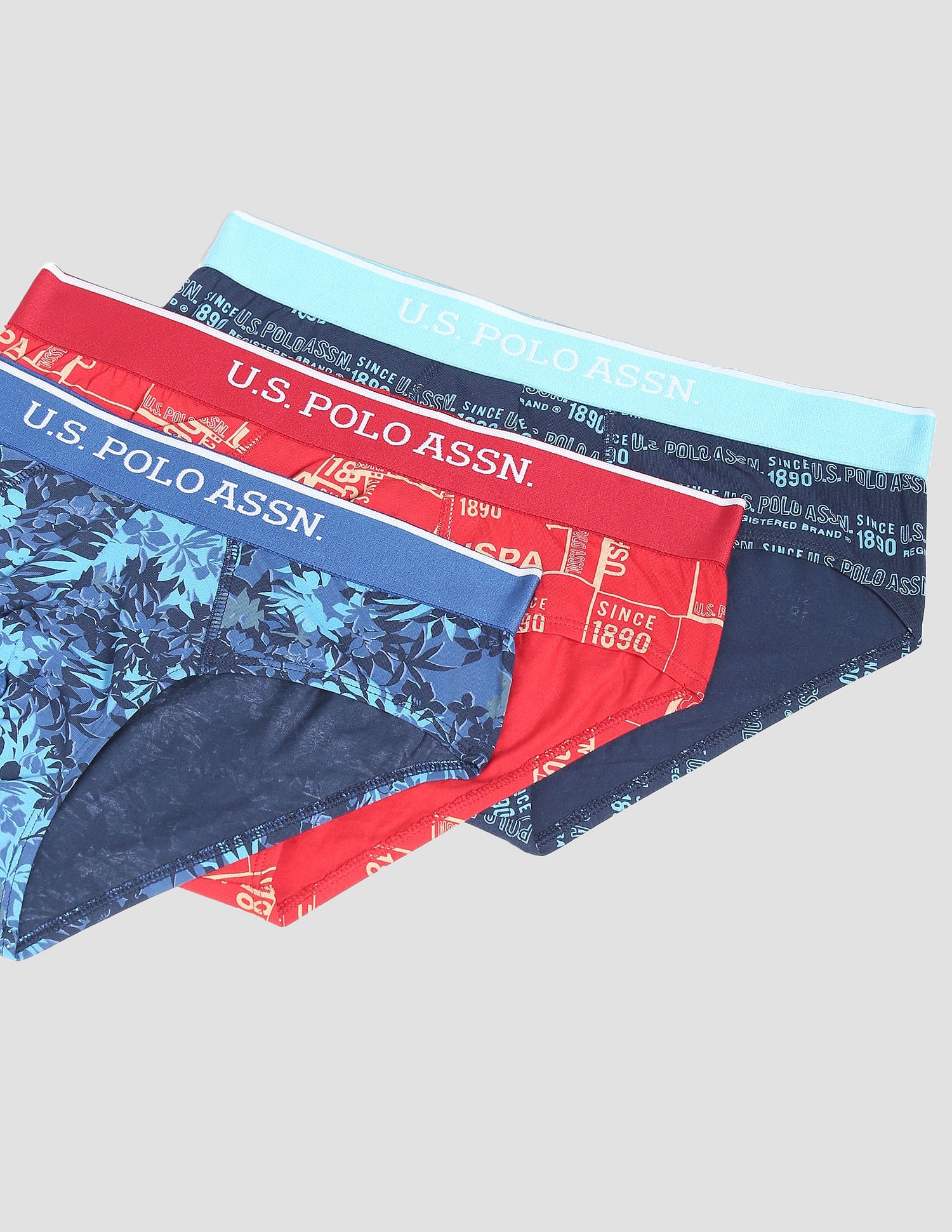 Abrasion Free Printed EB01 Briefs - Pack Of 3 Assorted - uspoloassn-test.in | Large