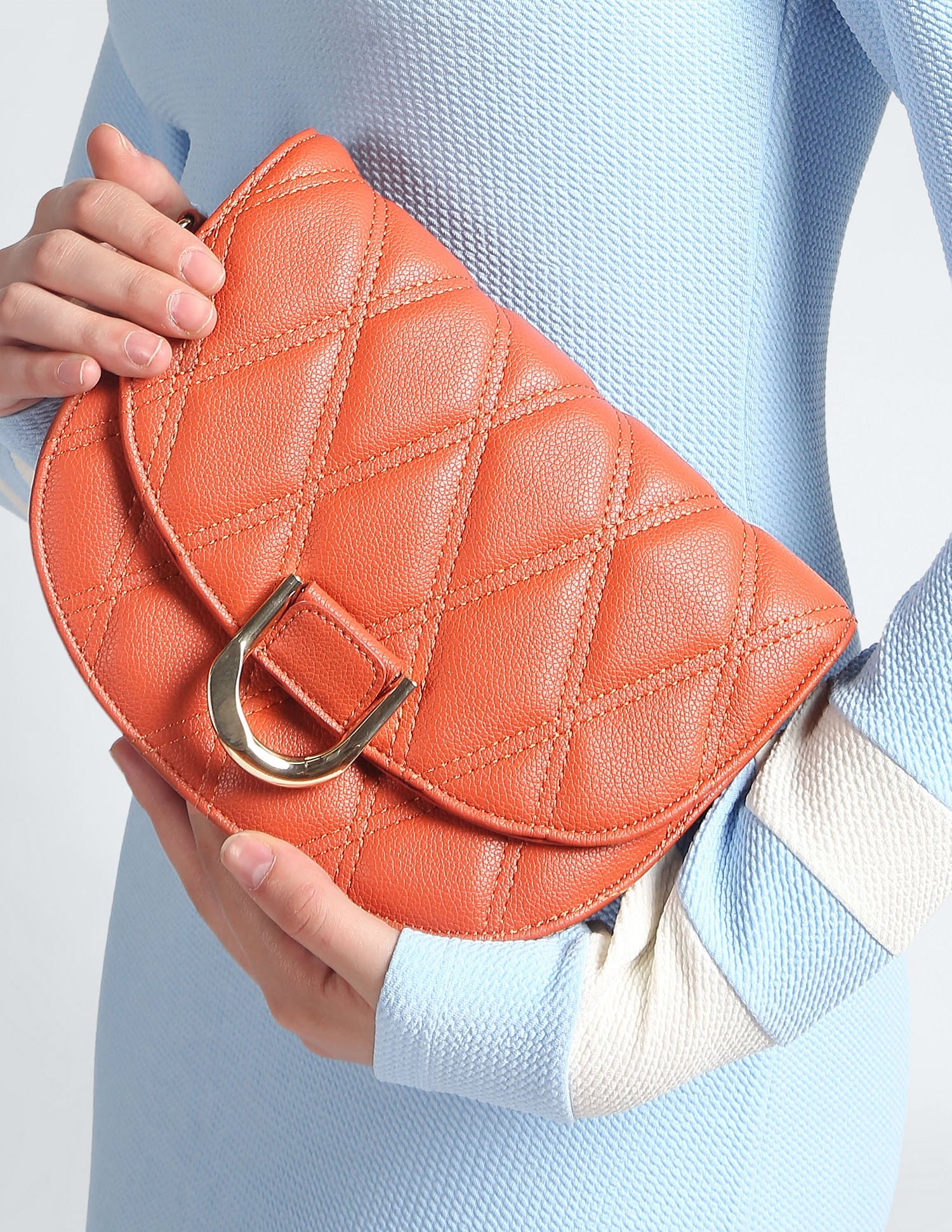 Adjustable Strap Quilted Sling Bag Tan - uspoloassn-test.in | Large