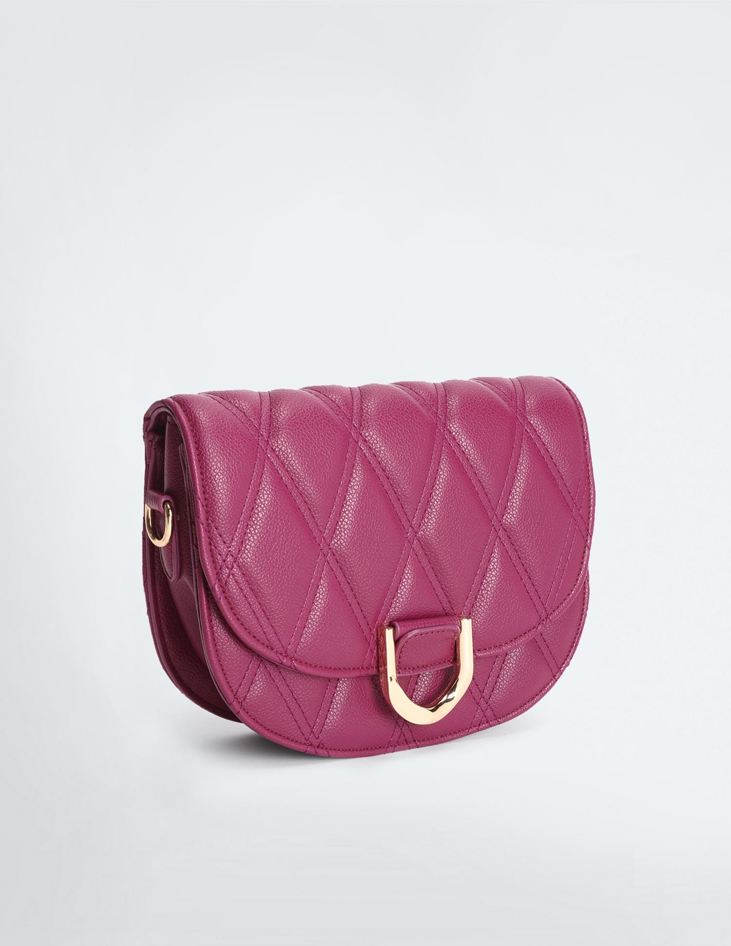 Adjustable Strap Quilted Sling Bag Magenta - uspoloassn-test.in | Large