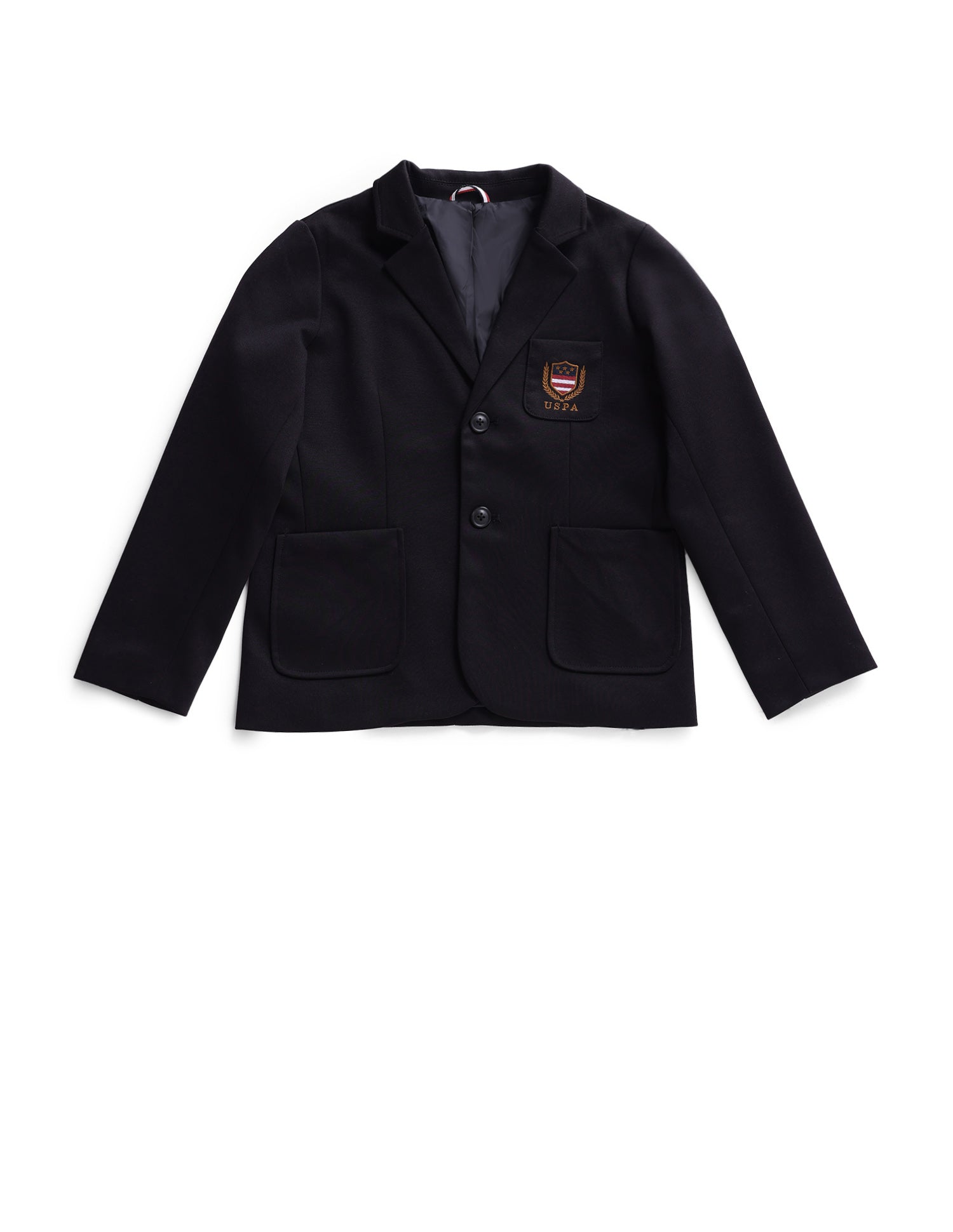 Boys Notch Lapel Collar Casual Blazer Jacket Black - uspoloassn-test.in | Large