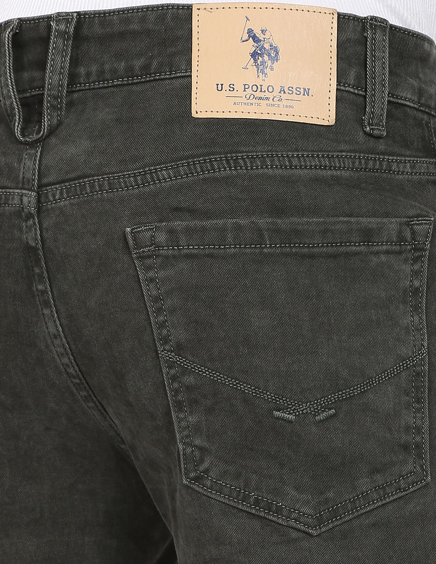 Acid Wash Regallo Skinny Fit Jeans Olive - uspoloassn-test.in | Large